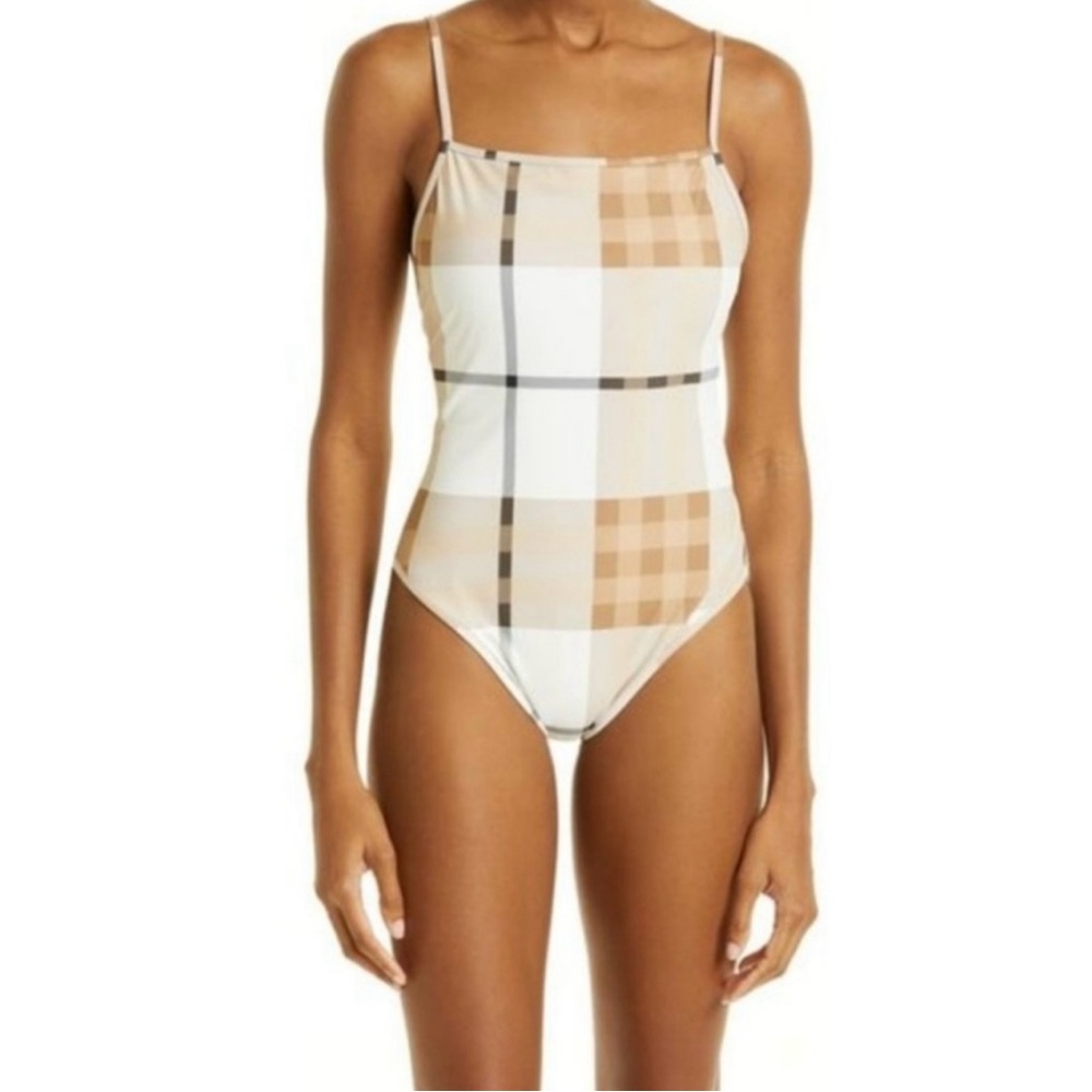 Burberry Delia Check One Piece Swimsuit